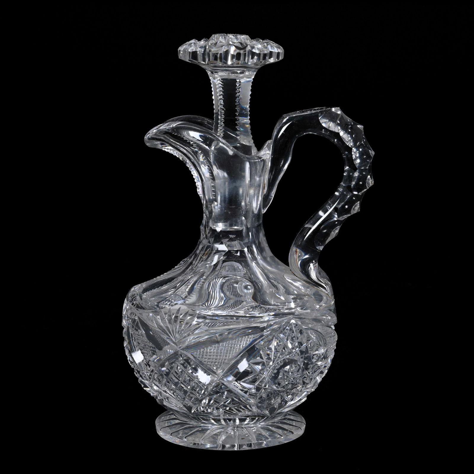 Footed Cruet Bottle, ABCG, Signed Libbey Corinthian (1 of 3)