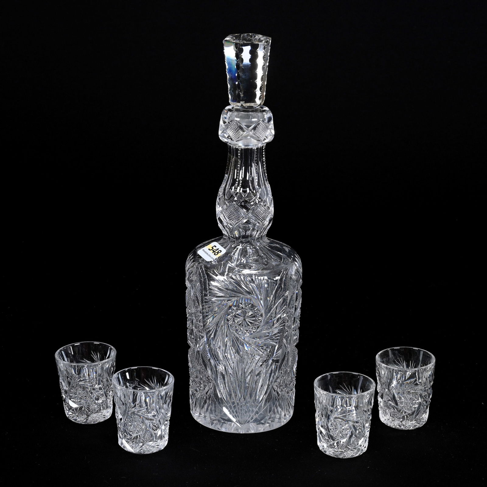 Whiskey Set, American Brilliant Cut Glass (1 of 4)