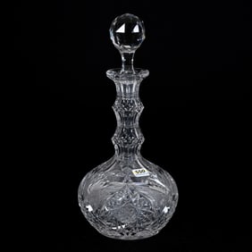 Decanter, Double Goose Neck, ABCG, Signed Libbey Corinthian