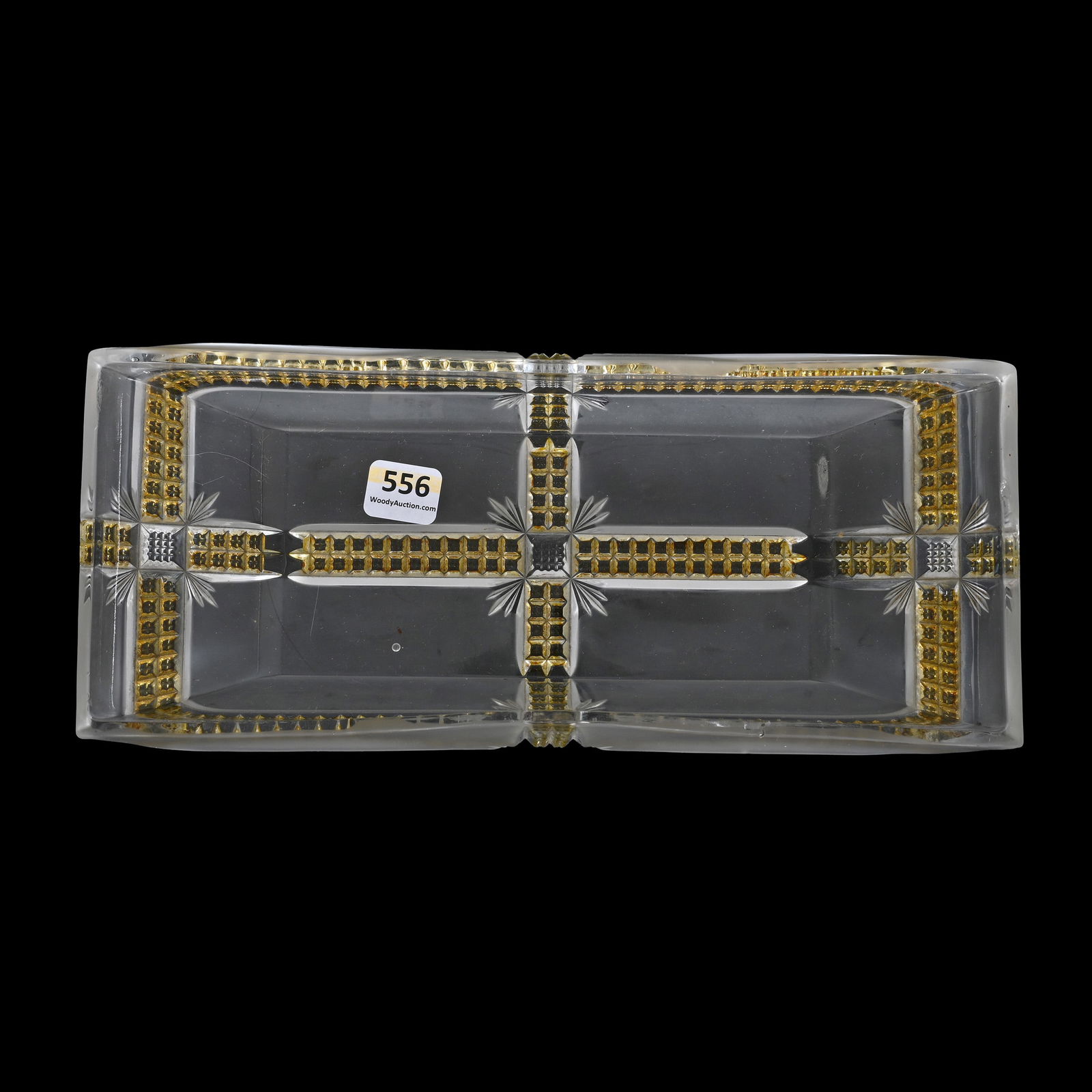 Celery Tray, Klondike Pattern Glass, Amber Highlights (1 of 4)