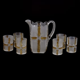 Water Set, Klondike Pattern Glass