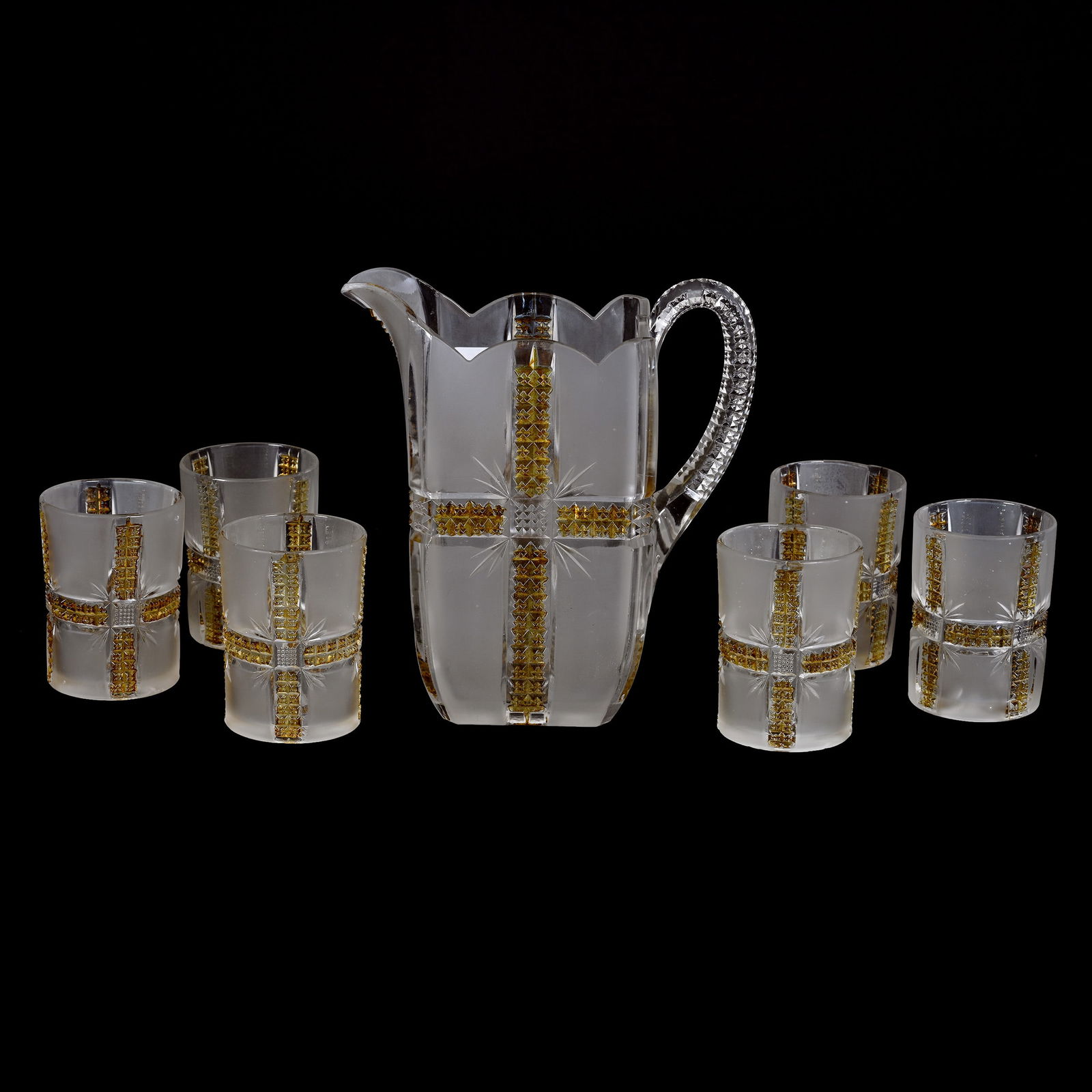Water Set, Klondike Pattern Glass (1 of 4)