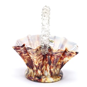 Basket, Cased Art Glass