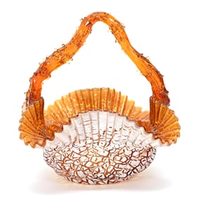 Basket, Cased Art Glass