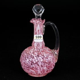 Cruet Bottle, Leaf Umbrella Pattern By Northwood