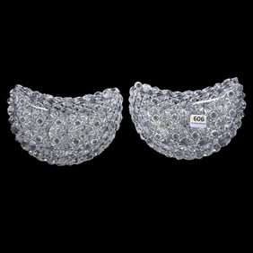 Pair Bone Dishes, American Brilliant Cut Glass