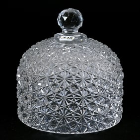 Covered Cheese Dome, American Brilliant Cut Glass