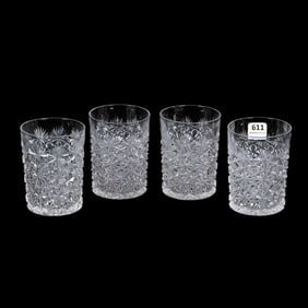 (4) Tumblers, American Brilliant Cut Glass