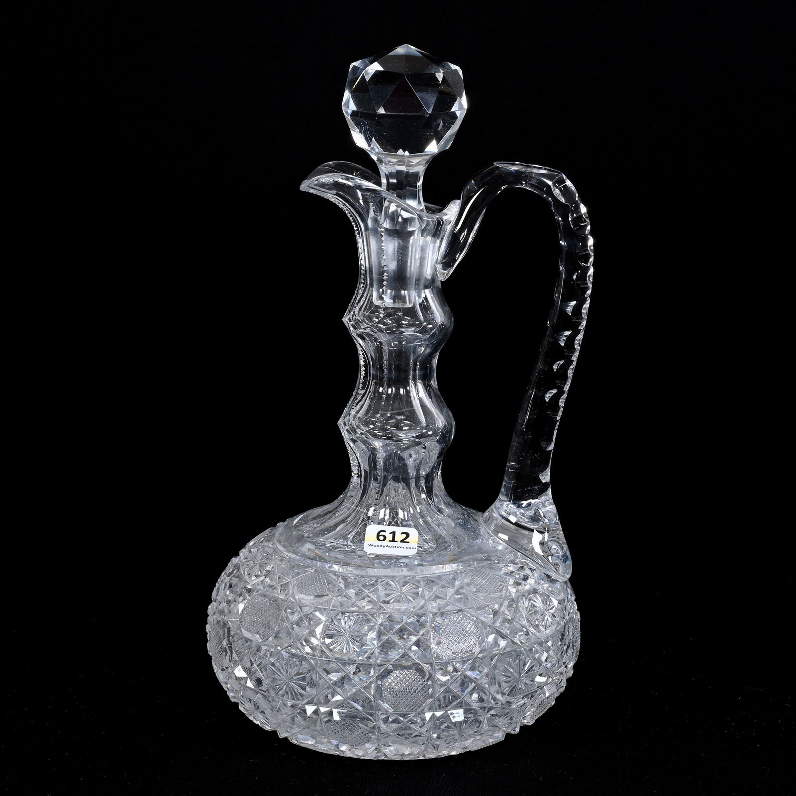 Decanter, Handled, American Brilliant Cut Glass (1 of 3)