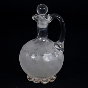 Cruet Bottle, Pomona Cornflower Art Glass