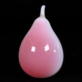 Pear, Peachblow Art Glass By New England Glass