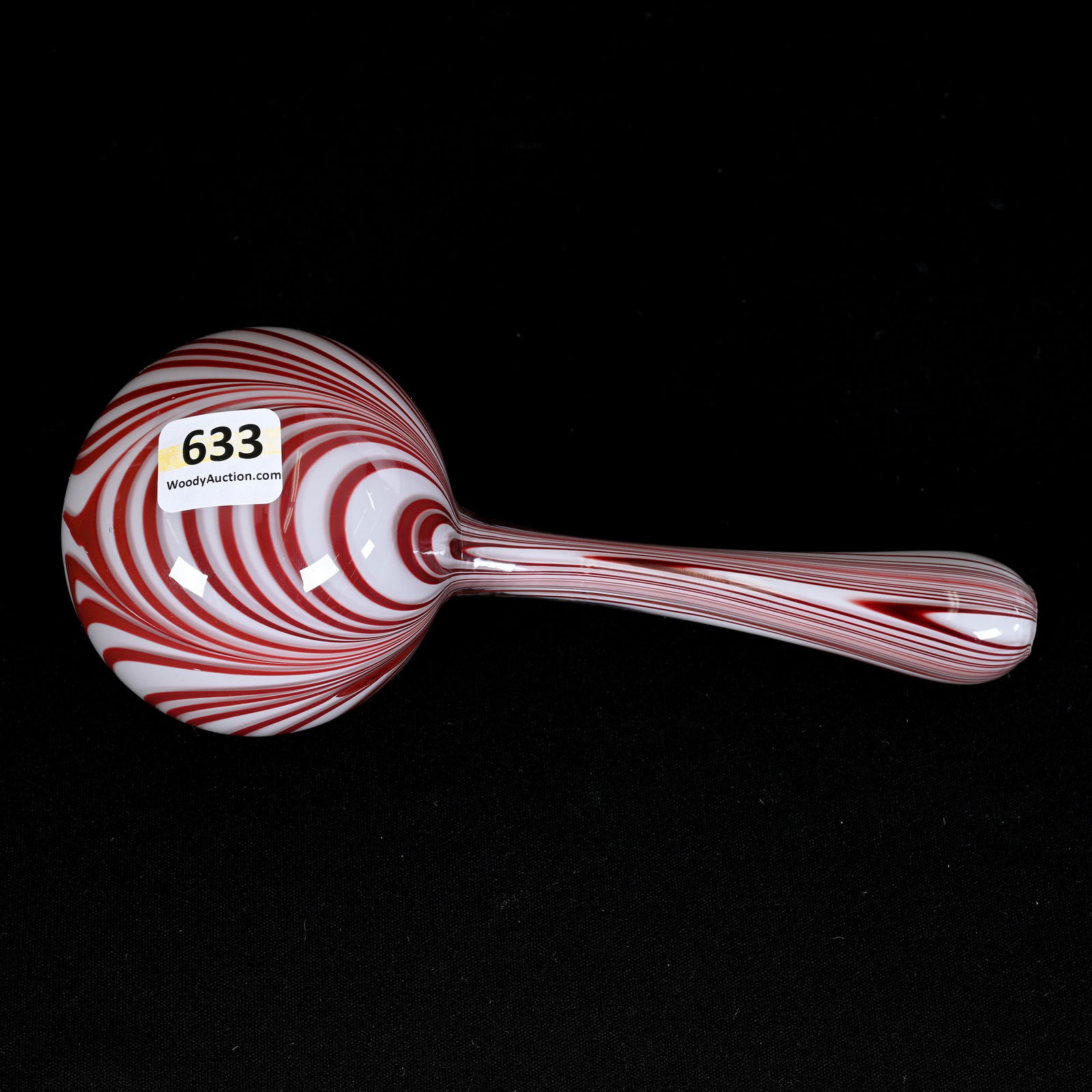 Darner, Cased White/Dark Red Nailsea Design (1 of 2)