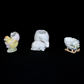 (3) Assorted Easter Style Toothpick Holders
