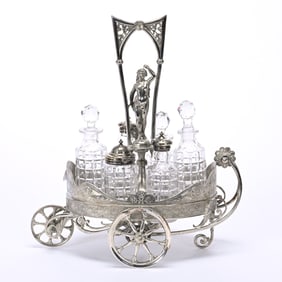 Figural Castor Set, Six Bottles