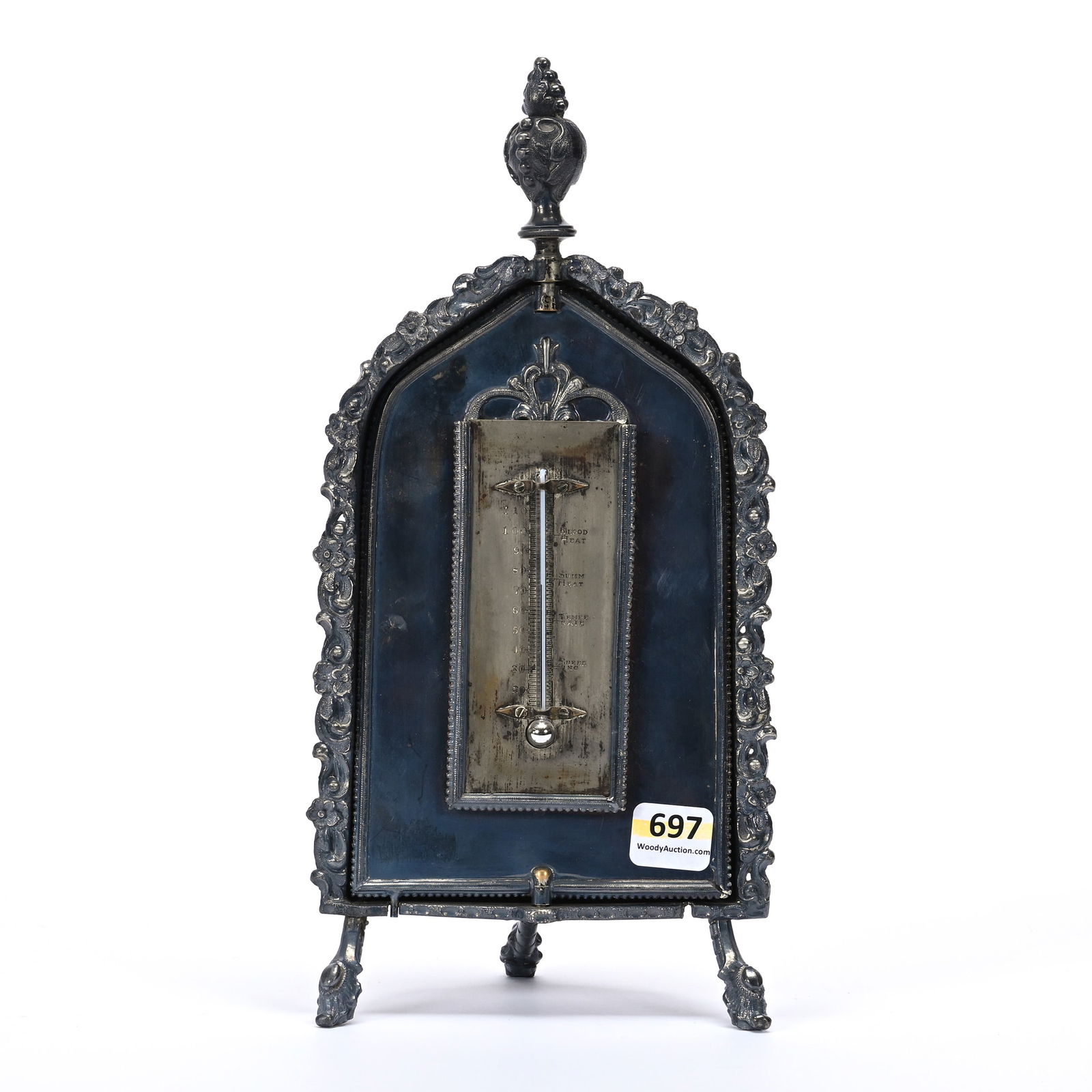 Victorian Silverplate Perfume Stand & Thermometer (1 of 3)