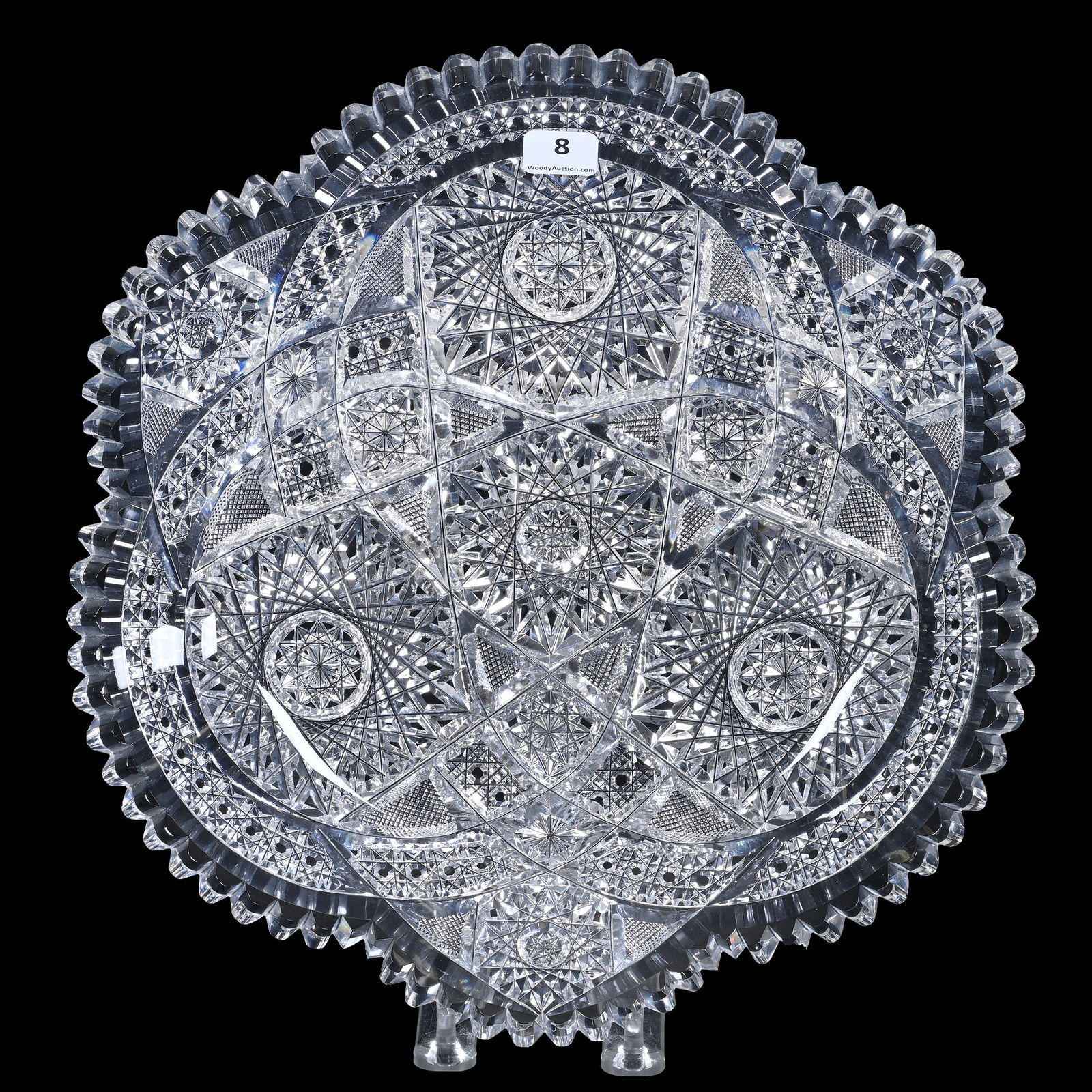 Round Tray, American Brilliant Cut Glass (1 of 3)