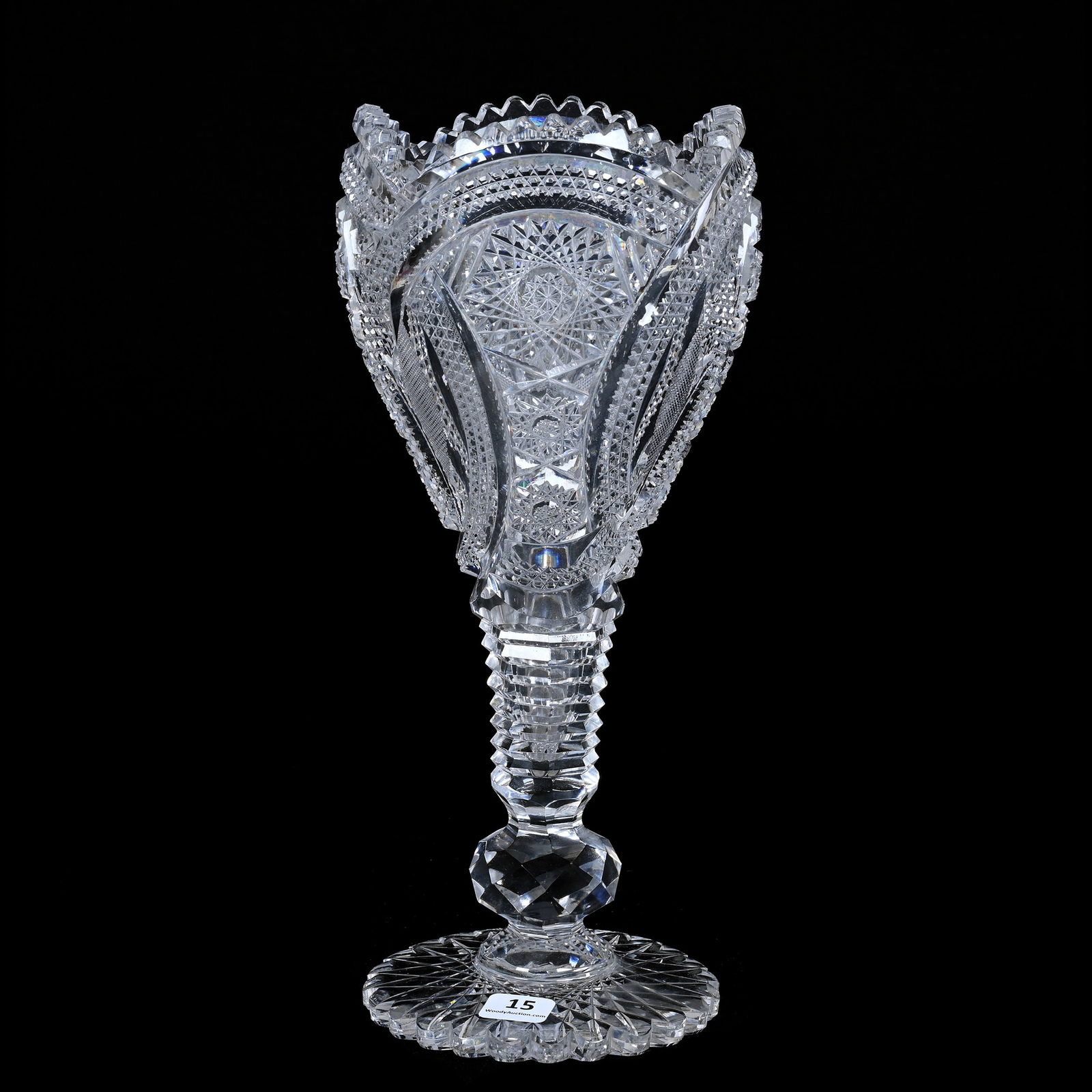 Chalice Vase, American Brilliant Cut Glass (1 of 3)