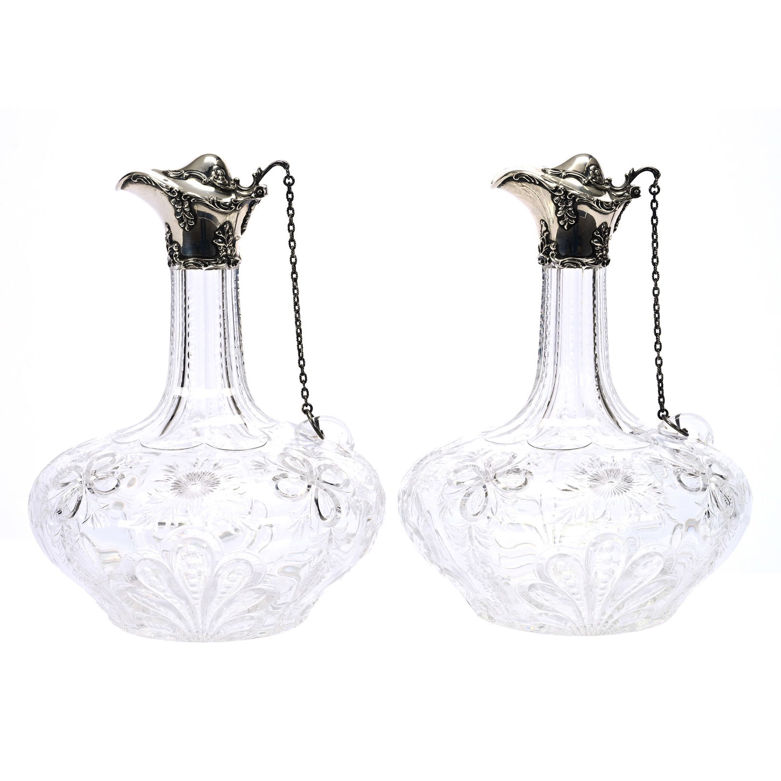 Pair Decanters, American Brilliant Cut Glass (1 of 5)