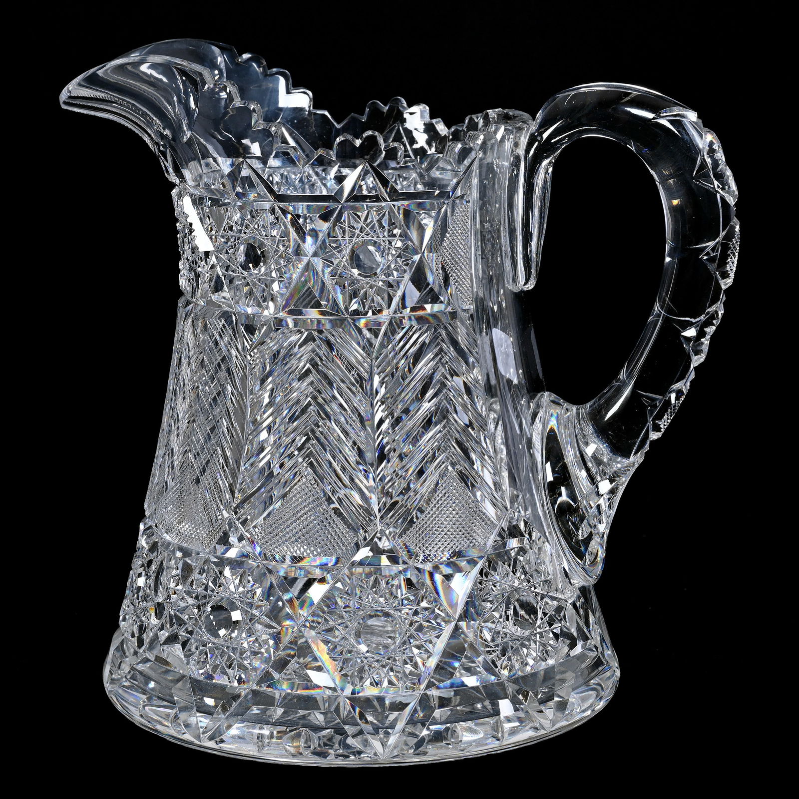 Pitcher, ABCG, Fern Pattern By Ohio Cut Glass (1 of 3)