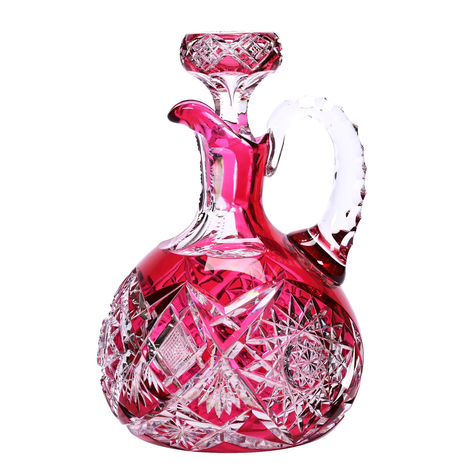 Whiskey Decanter, BPCG, Red Cut To Clear (1 of 3)