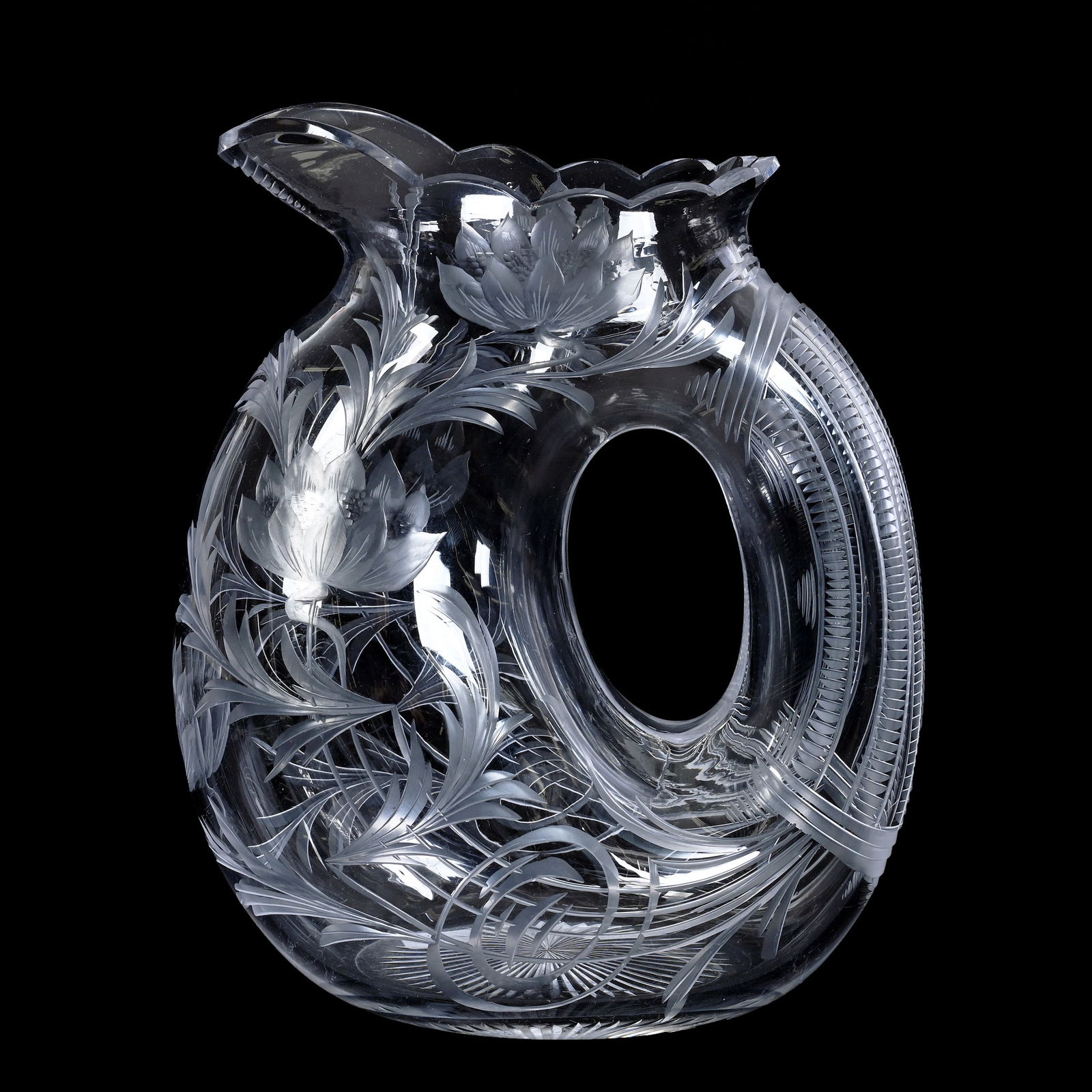 Novelty Donut Pitcher, ABCG, Finely Engraved (1 of 3)