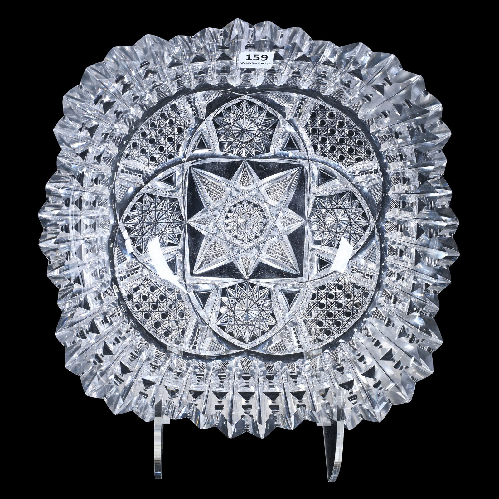 Square Bowl, ABCG, Signed Libbey Ellsmere Pattern (1 of 2)