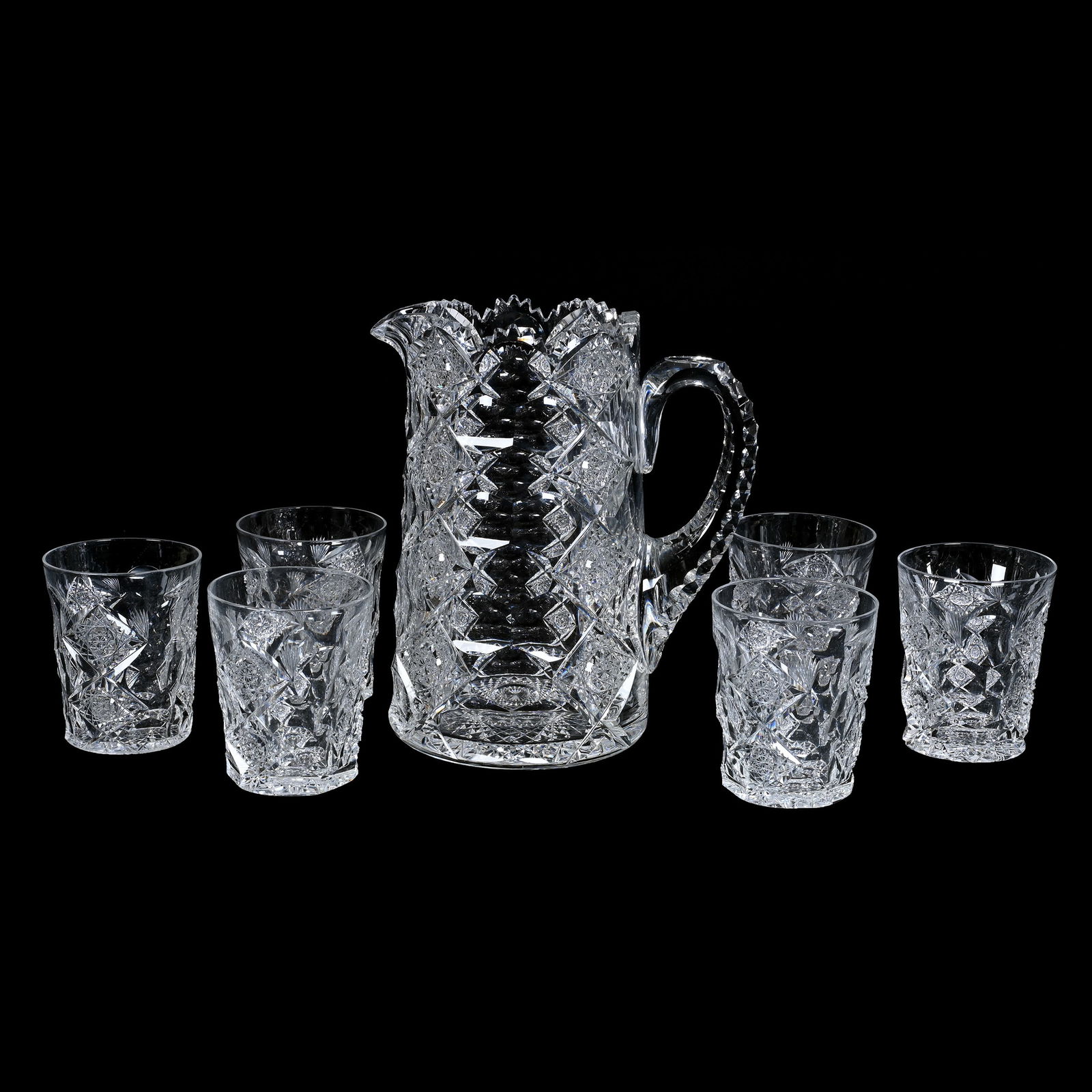 Water Set, ABCG, Signed Hawkes Queens Pattern (1 of 4)