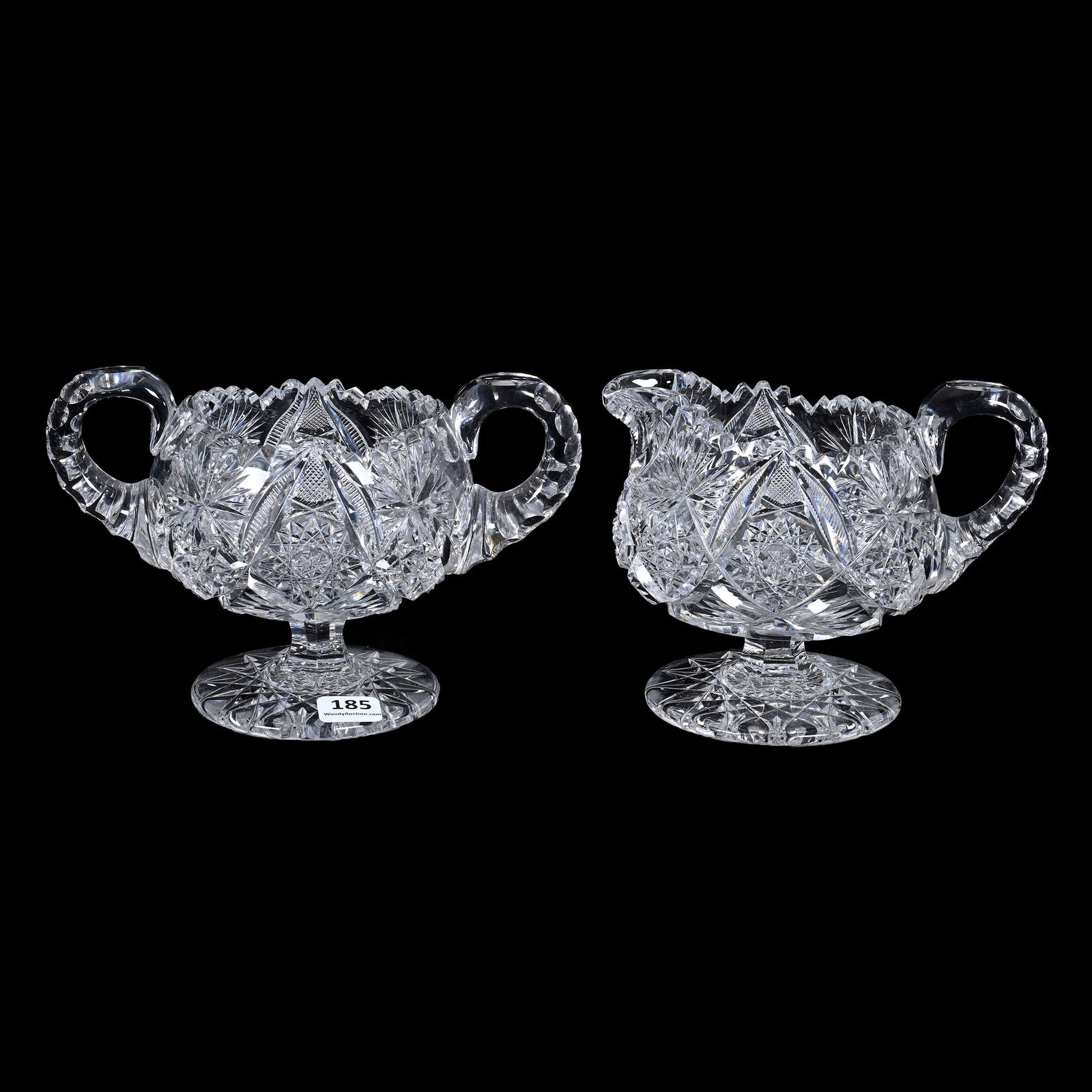 Pedestal Creamer & Sugar, ABCG (1 of 3)