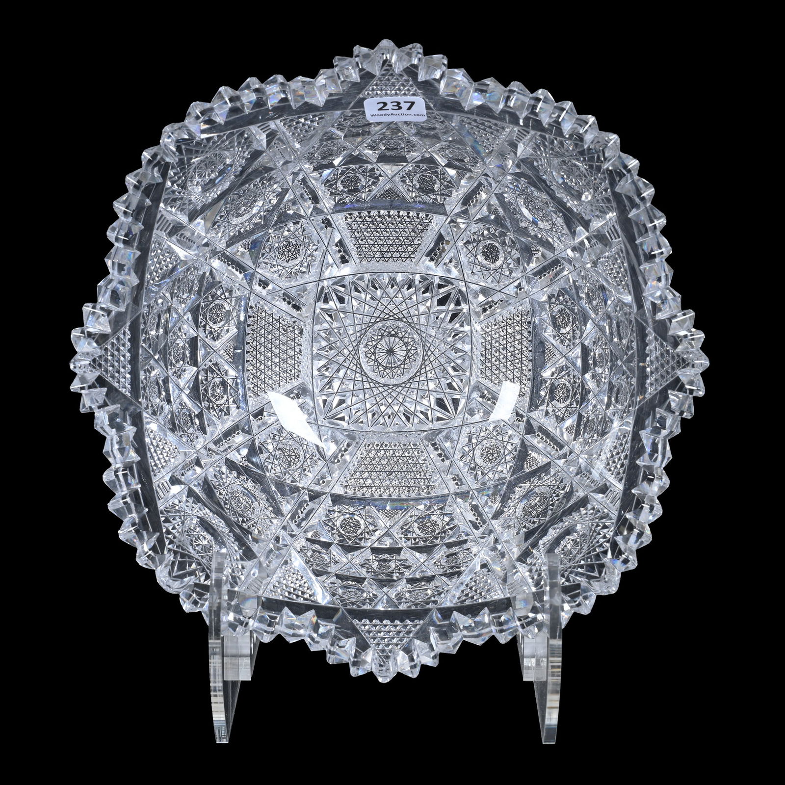 Bowl, American Brilliant Cut Glass, Leonardo Pattern (1 of 4)