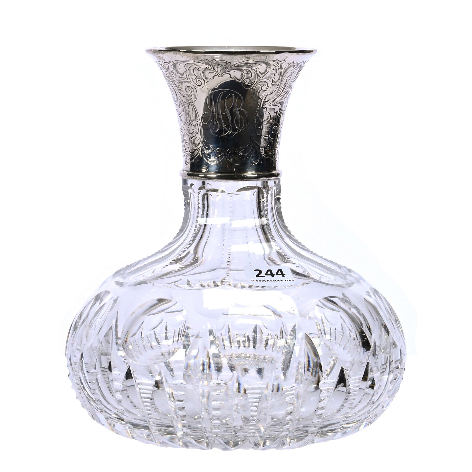 Water Carafe, ABCG, Sterling Neck (1 of 5)