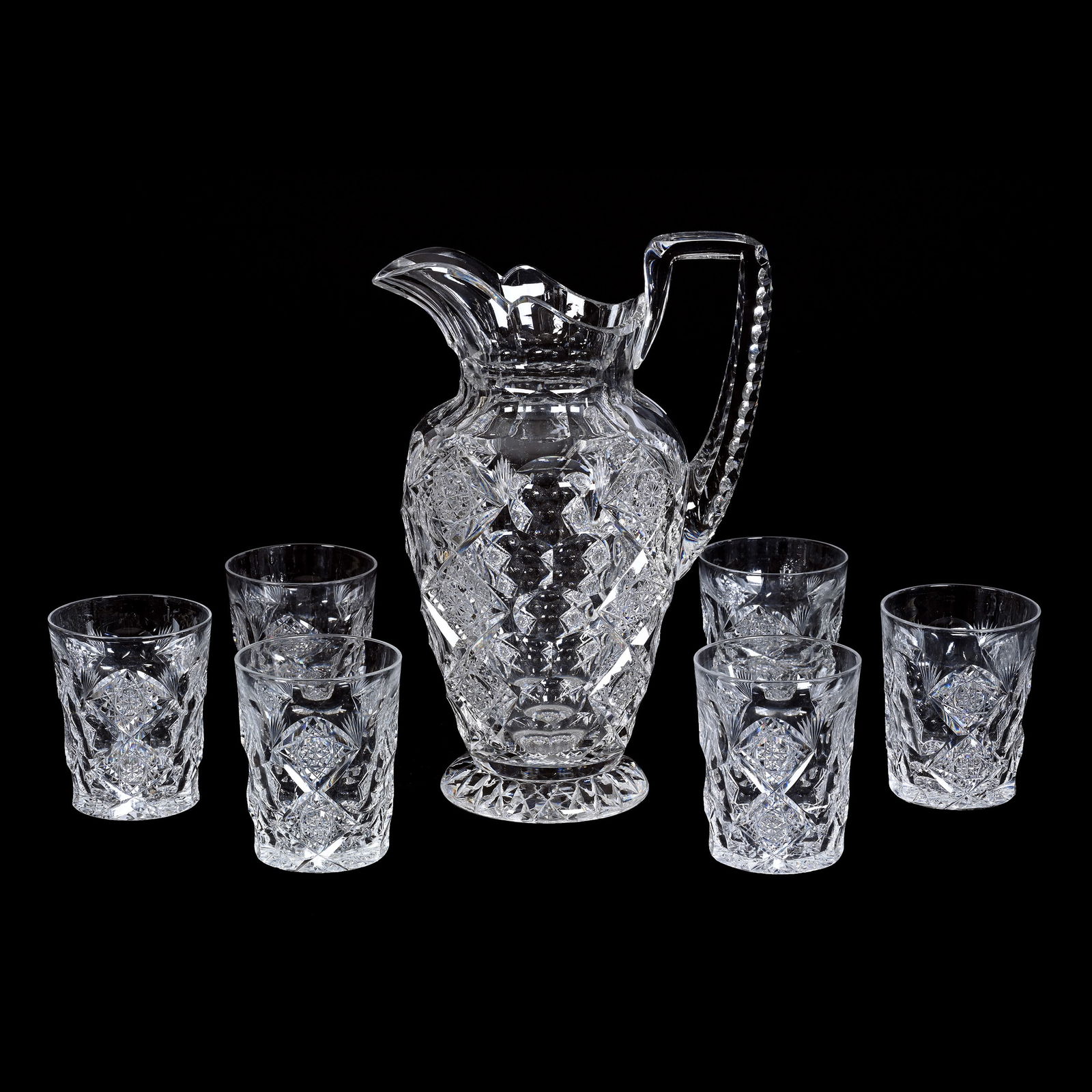 Water Set, ABCG, Signed Hawkes Queens Pattern (1 of 8)