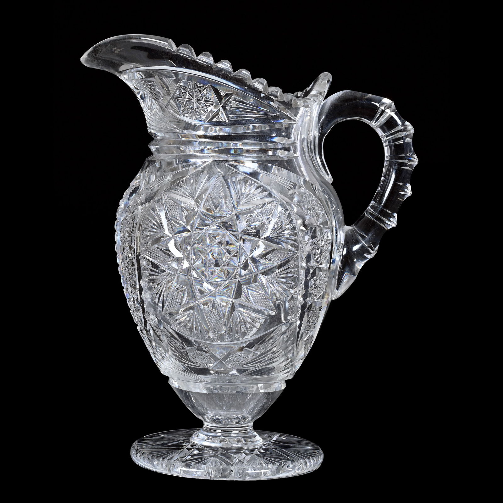 Pedestal Pitcher, Nice Pattern by Averbeck, ABCG (1 of 3)