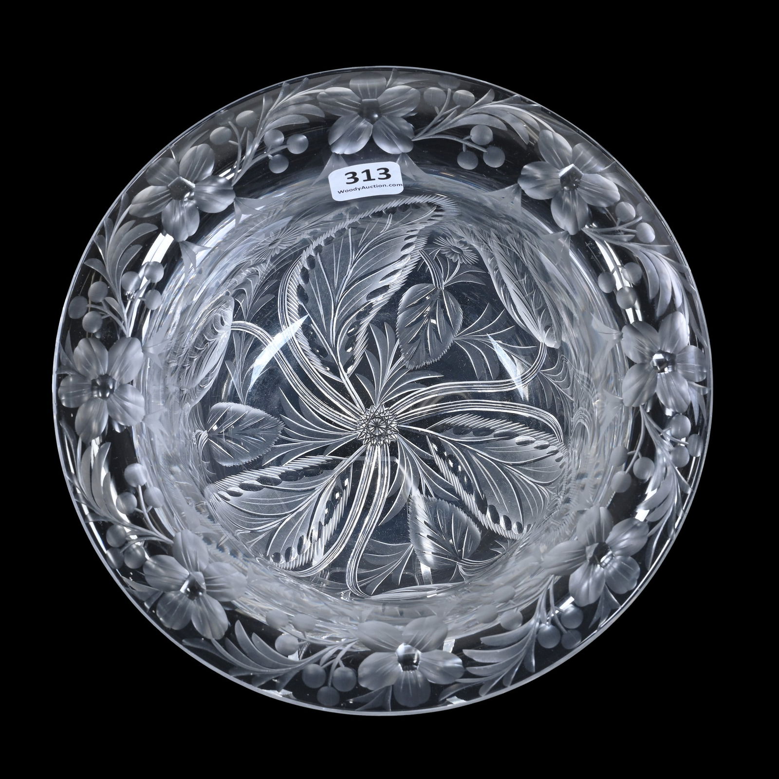 Bowl, Rolled Rim, American Brilliant Cut Glass (1 of 3)