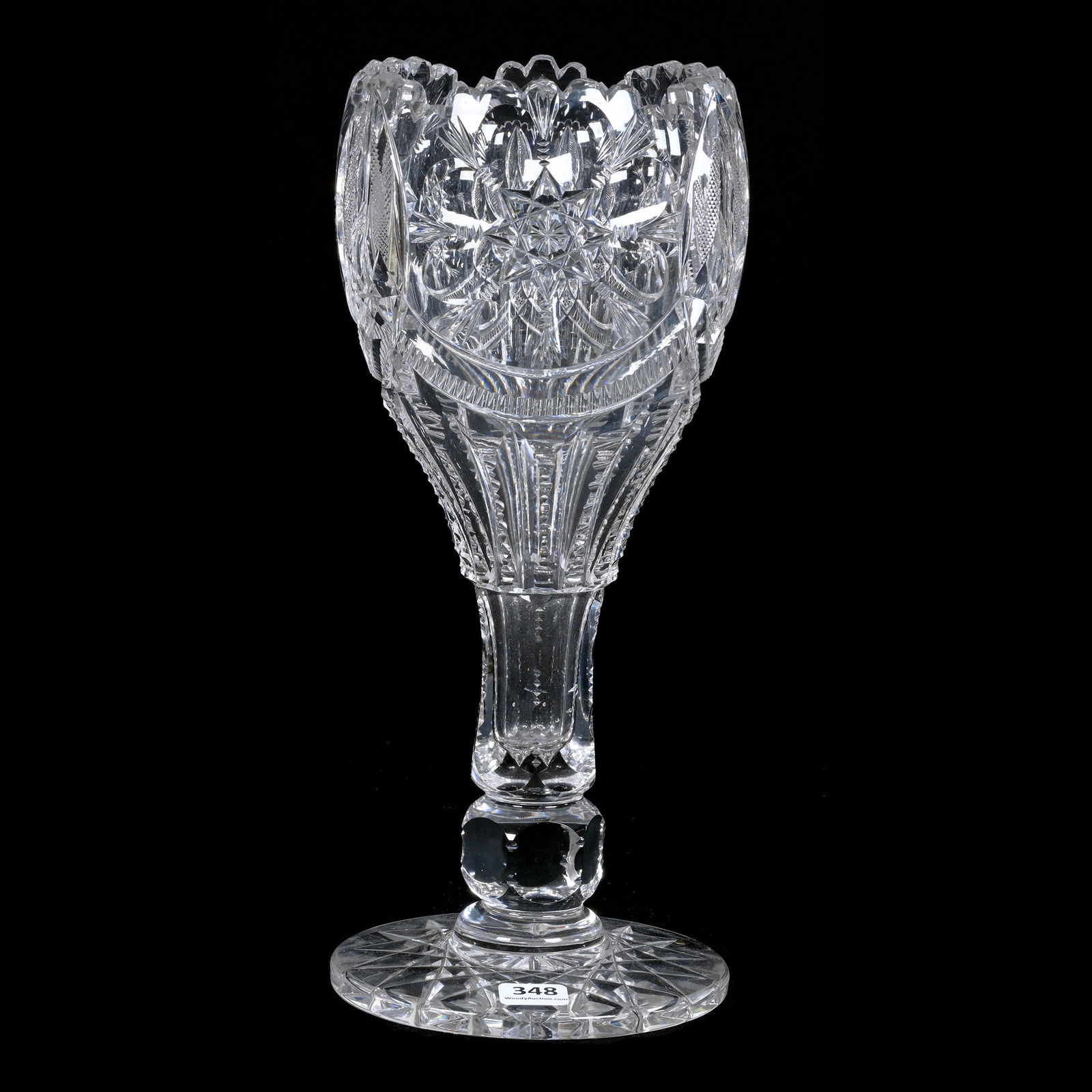 Chalice Vase, ABCG, Piermont Pattern Signed Wright (1 of 3)