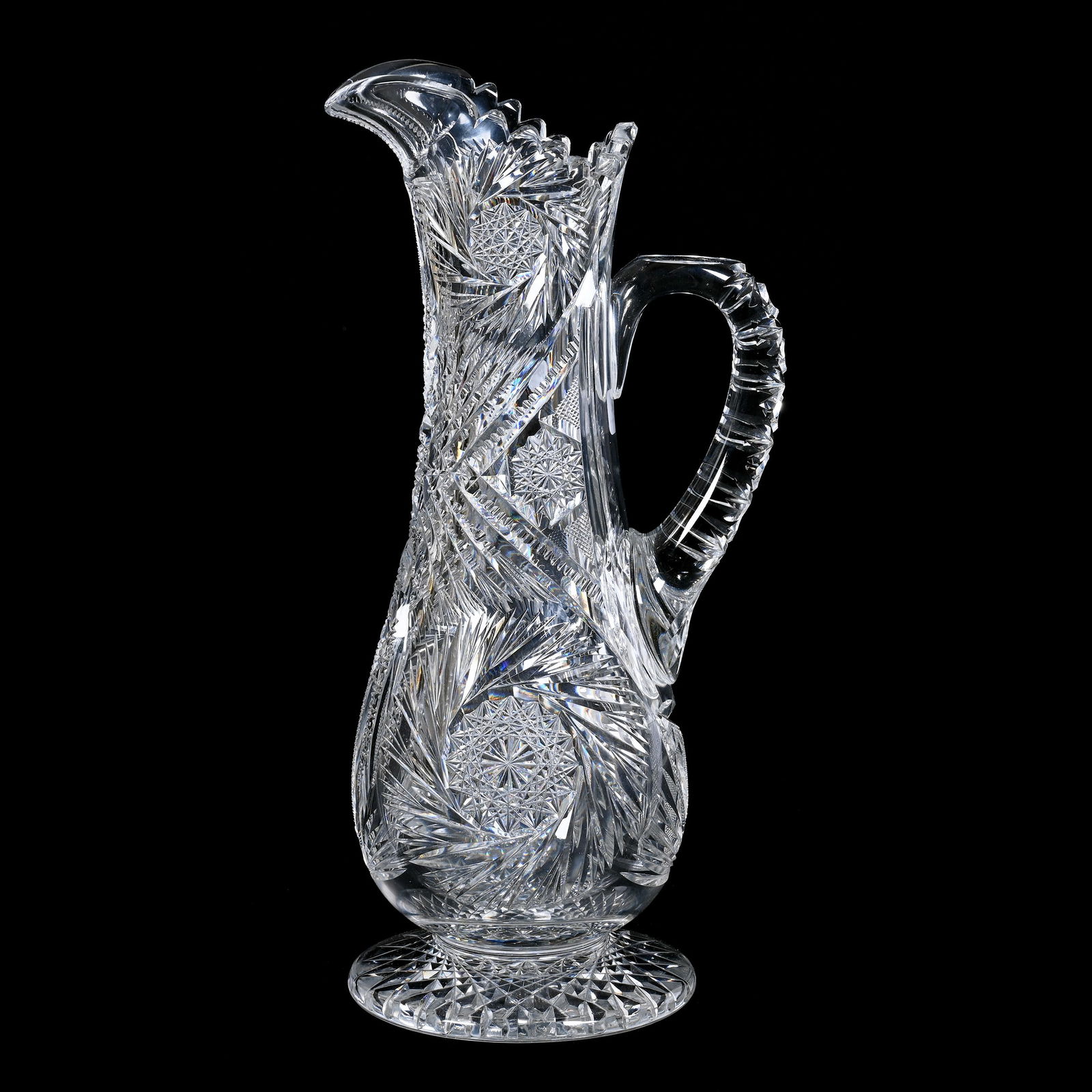 Pedestal Tankard, American Brilliant Cut Glass (1 of 4)