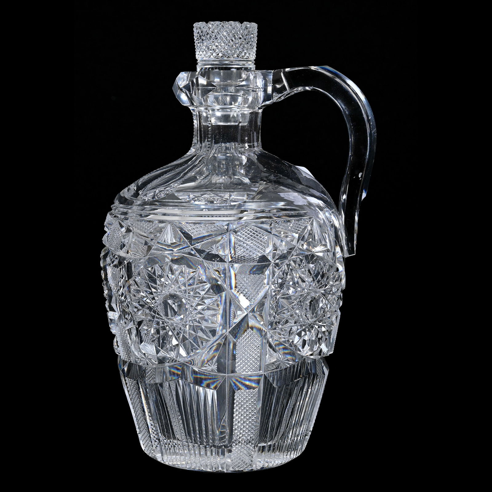 Whiskey Jug, American Brilliant Cut Glass (1 of 3)