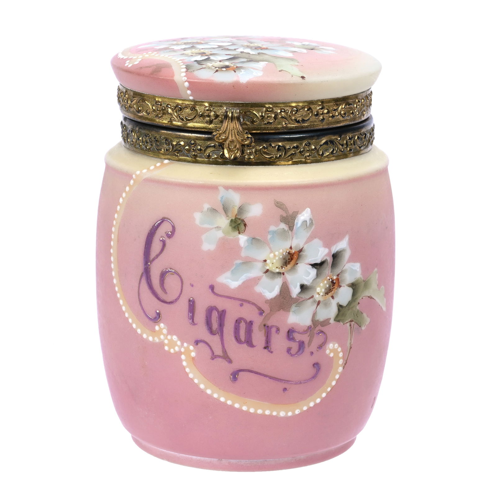 Cigar Humidor Marked Nakara Art Glass (1 of 4)