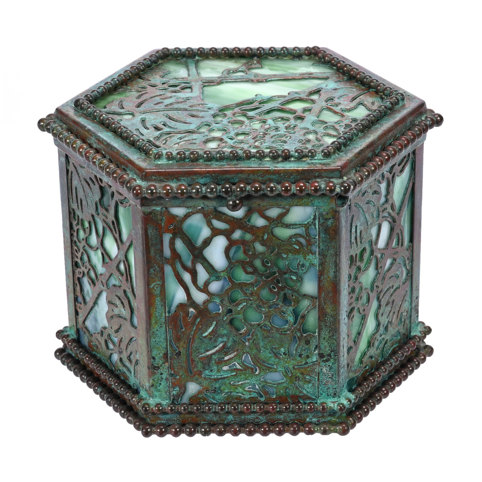 Box, Six-Sided, Marked Tiffany Studios #2 (1 of 4)