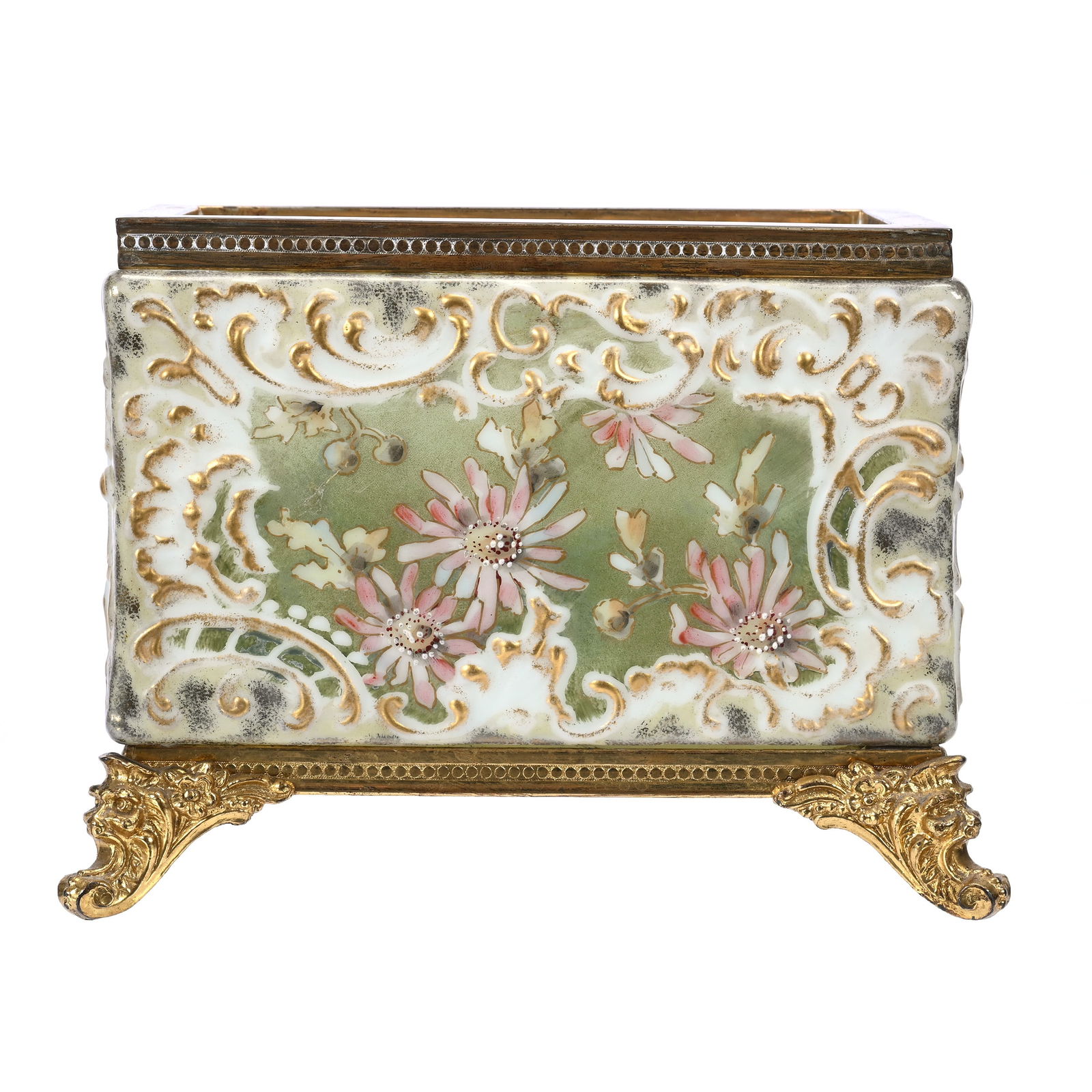 Letter Box, Unmarked Wave Crest Art Glass (1 of 3)