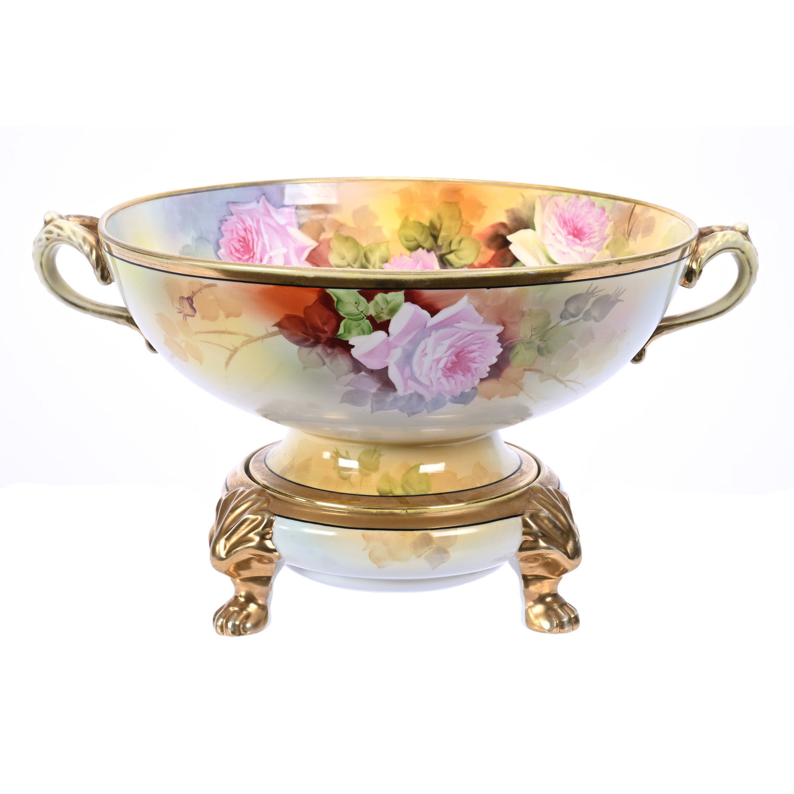 Pedestal Punch Bowl, Two Piece, Marked Nippon (1 of 3)
