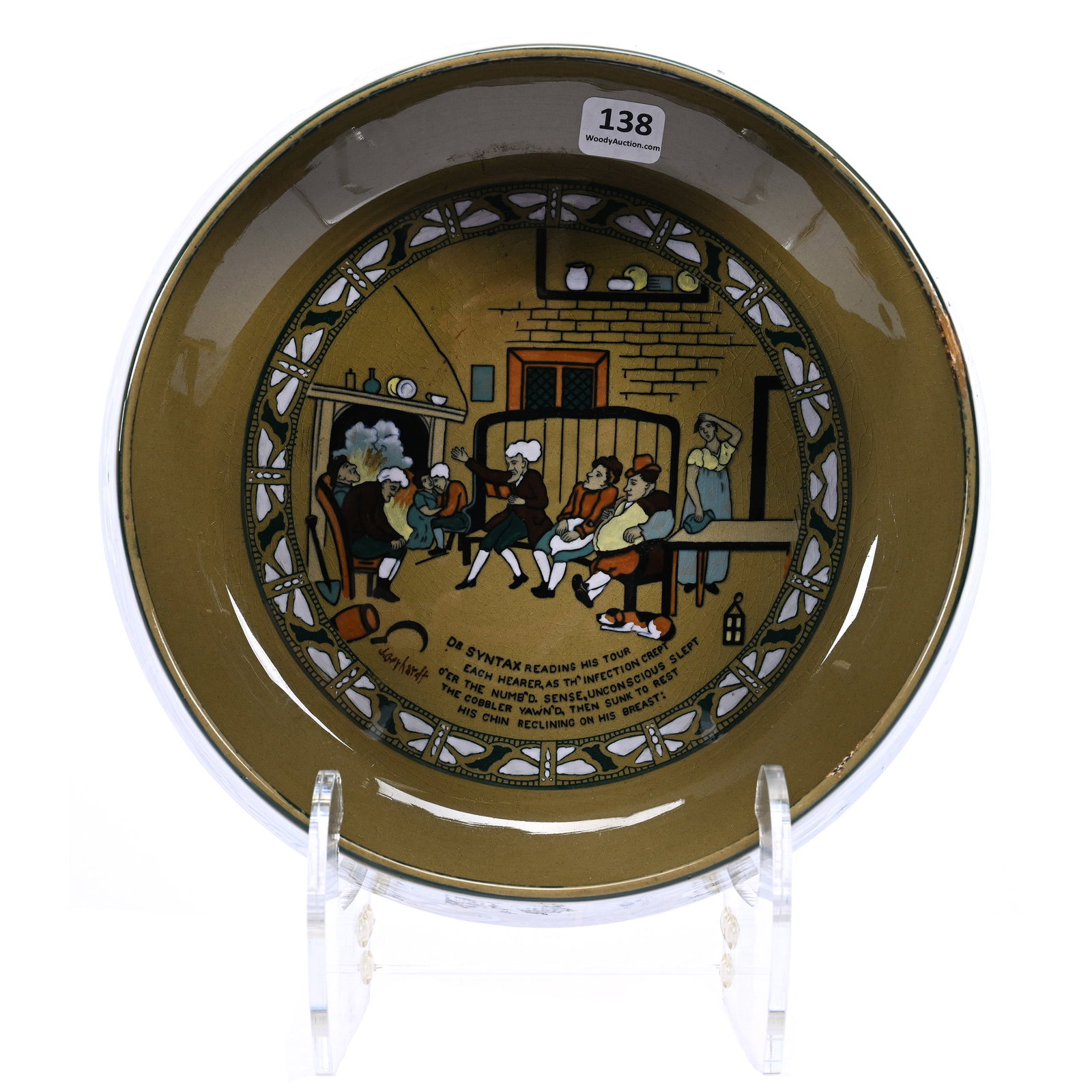 Bowl Marked Buffalo Pottery Emerald Deldare Ware (1 of 6)