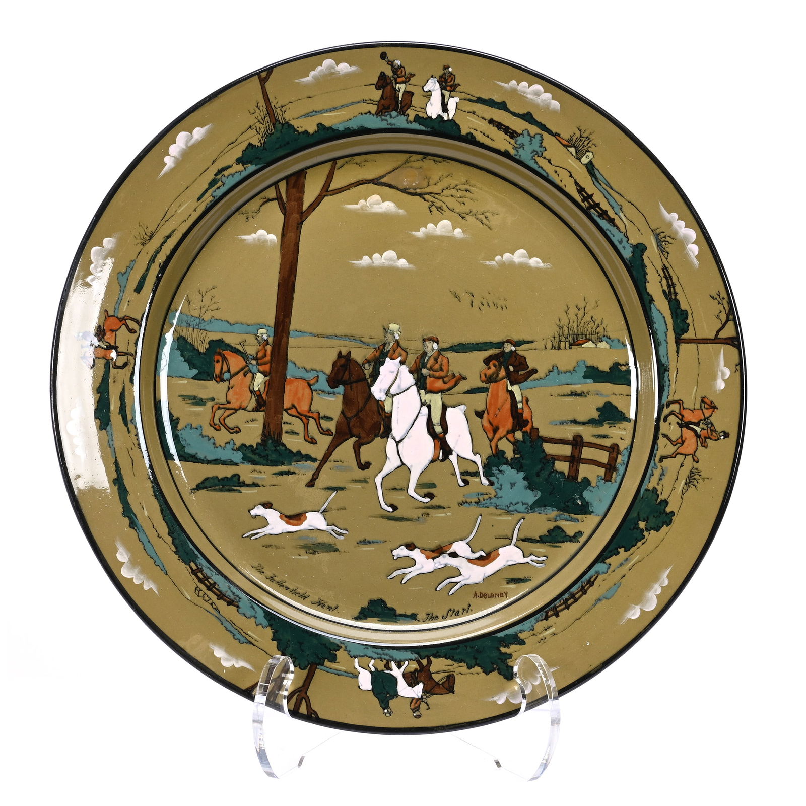 Round Platter Marked Buffalo Pottery Deldare Ware (1 of 4)