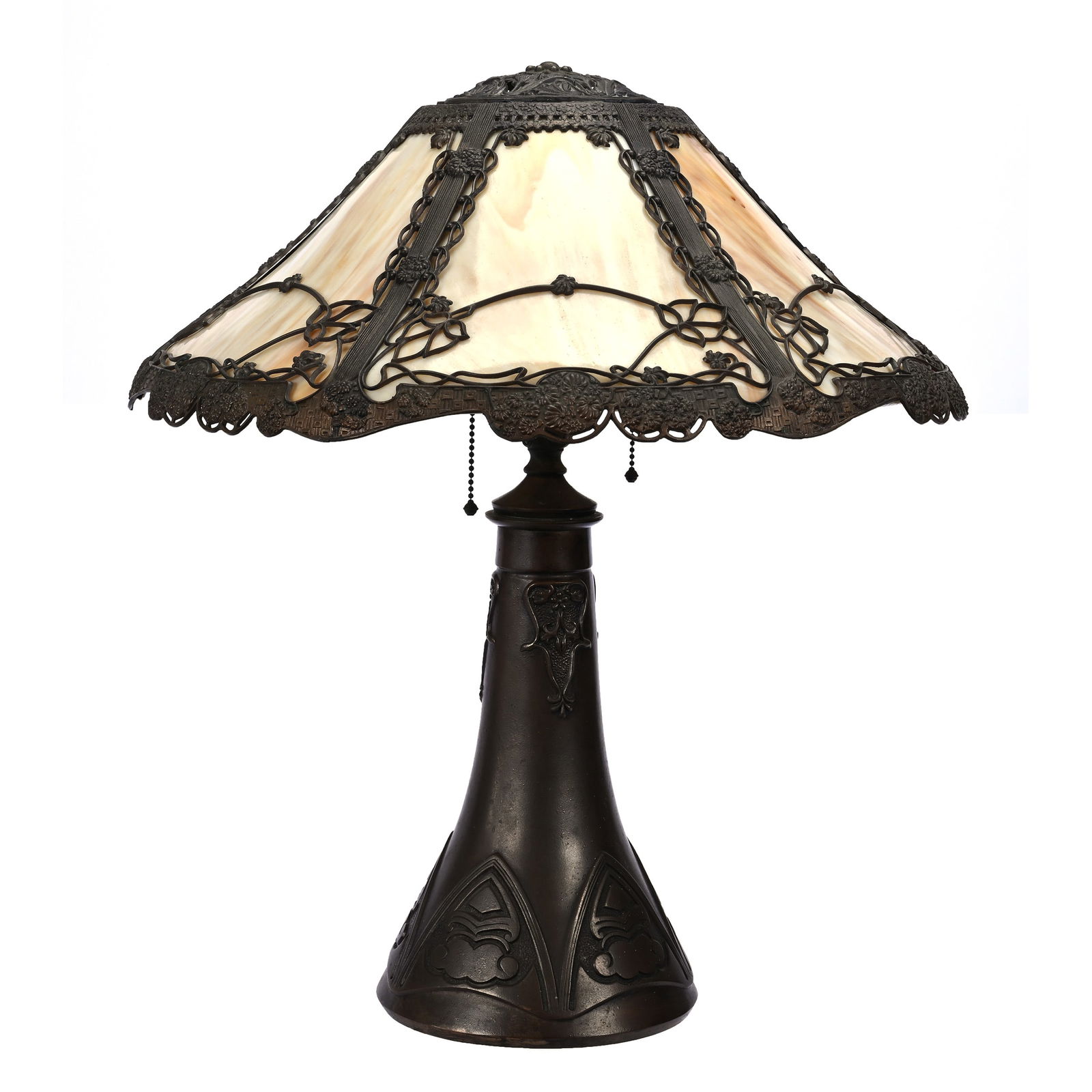 Table Lamp By Charles Parker Company, Glass Panels (1 of 3)