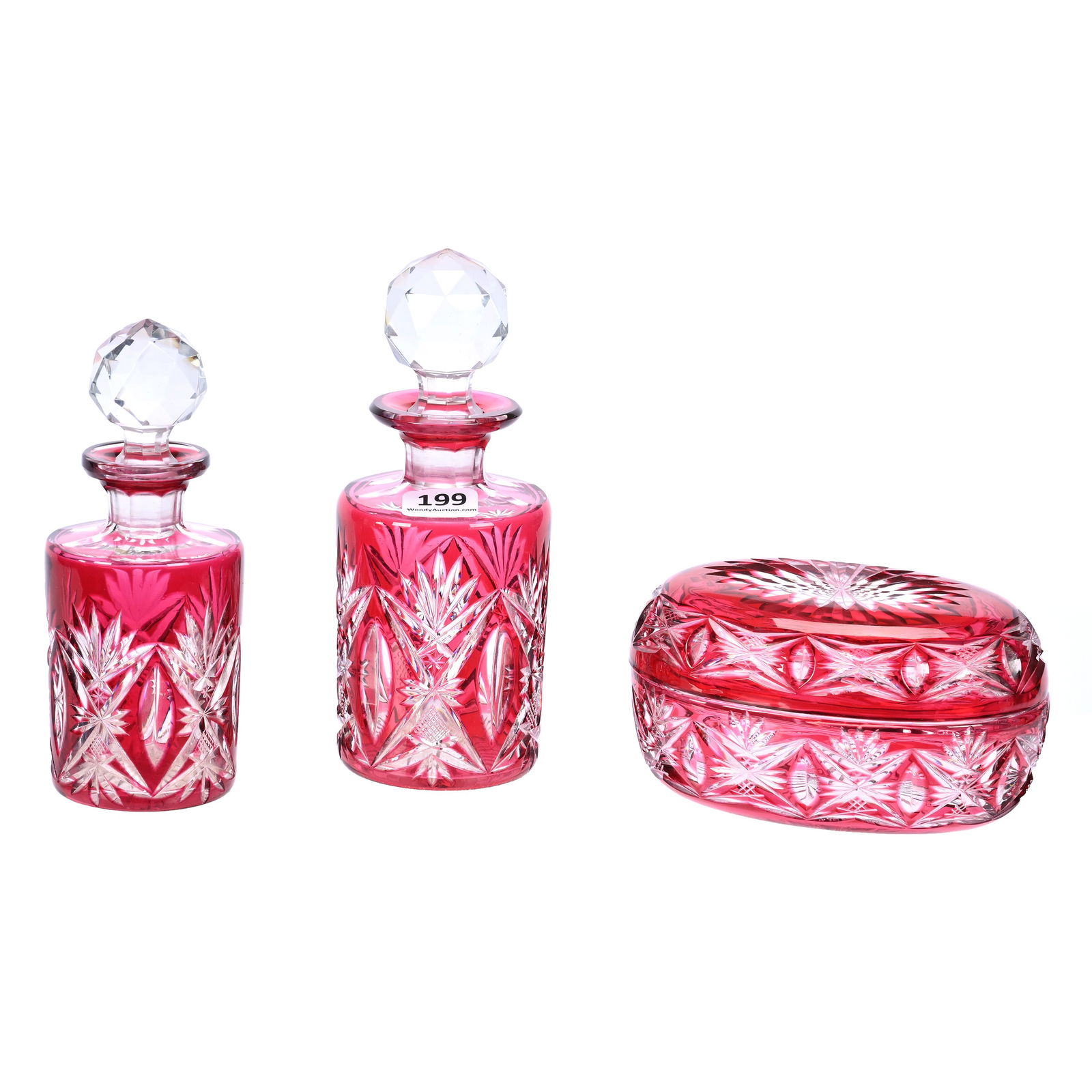 Vanity Set, Three Piece, BPCG, Cranberry To Clear (1 of 3)