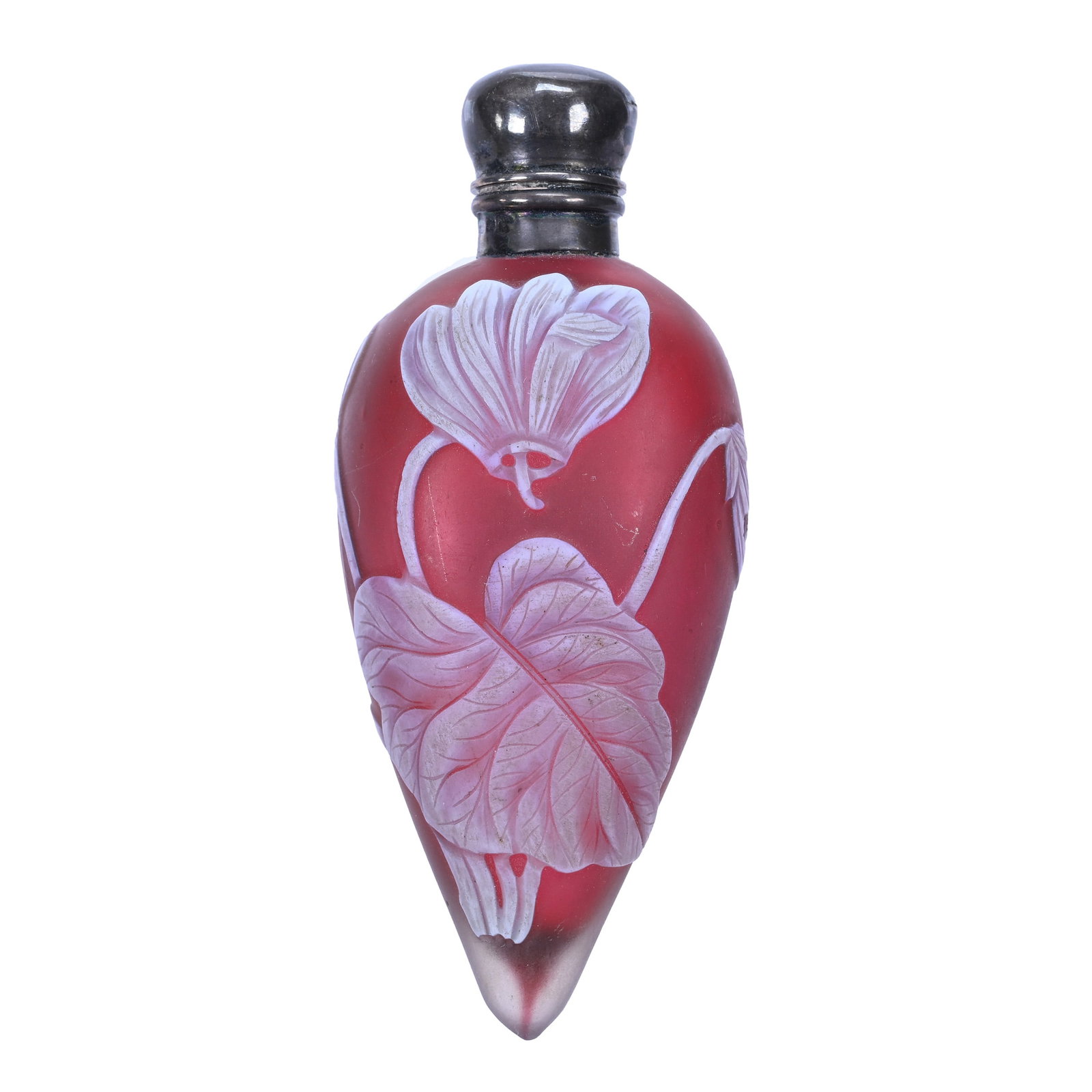 Laydown Perfume, English Cameo Art Glass (1 of 2)