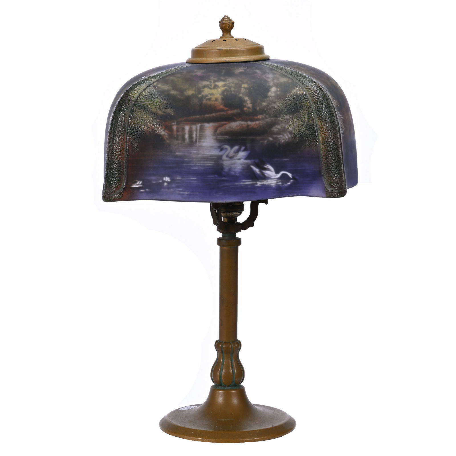 Table Lamp, Pittsburgh, With Reverse Painted Shade (1 of 4)