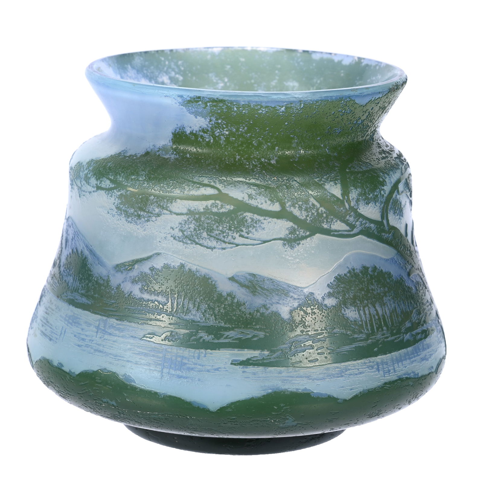 Vase Signed De Vez French Cameo Art Glass (1 of 4)