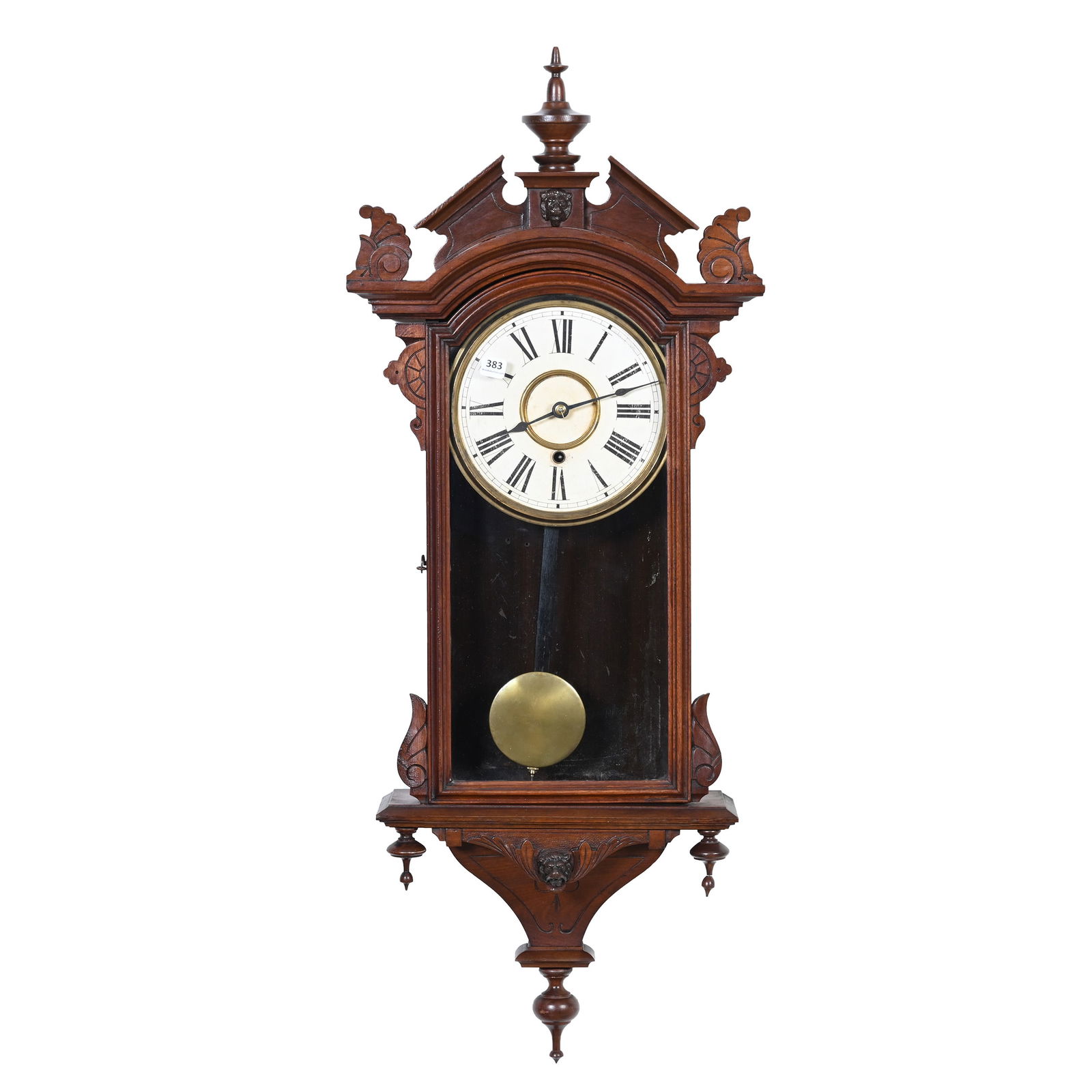 Regulator Clock, Walnut Case (1 of 4)