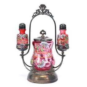 Victorian Shaker & Pickle Castor Set