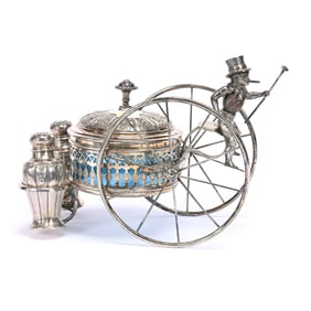 Victorian Figural Black Memorabilia Condiment Set